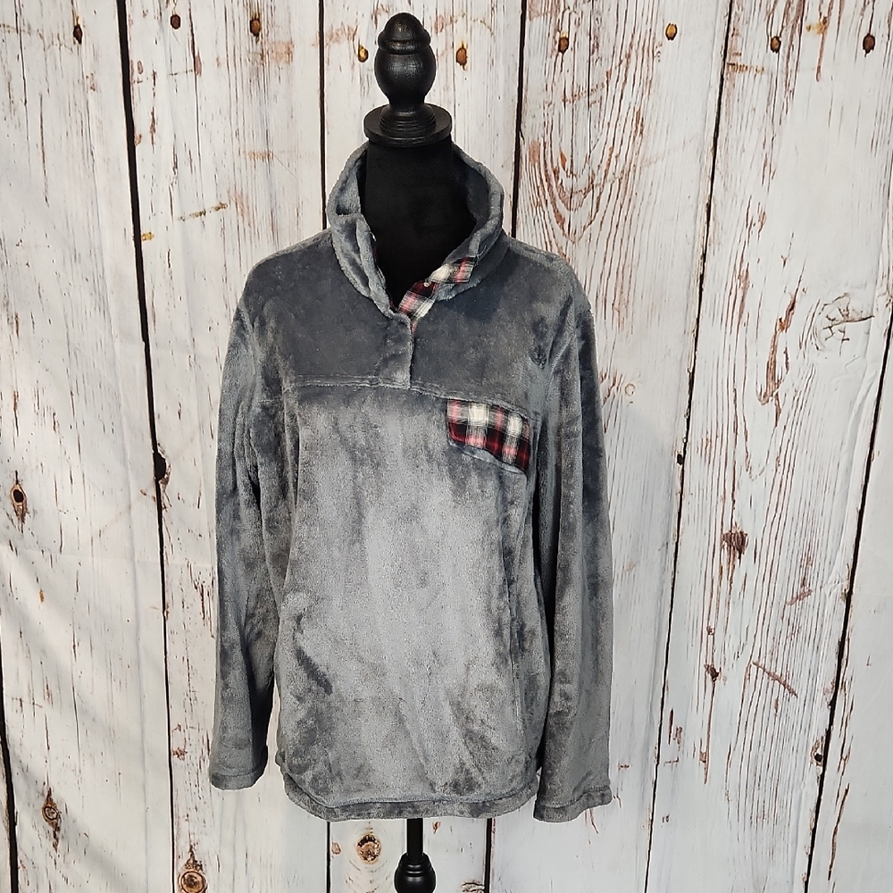 Kori America Gray Soft Fleece Sweater M